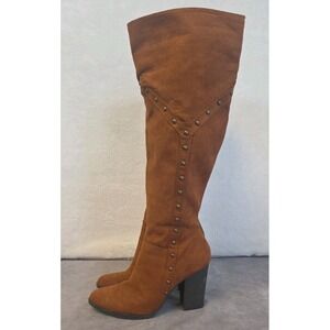 Baxboo Knee High Boots Women's SZ 8 BRN